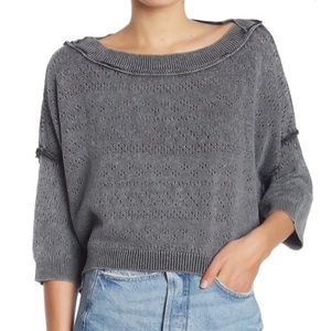 Free People Sandcastle Crop Sweater